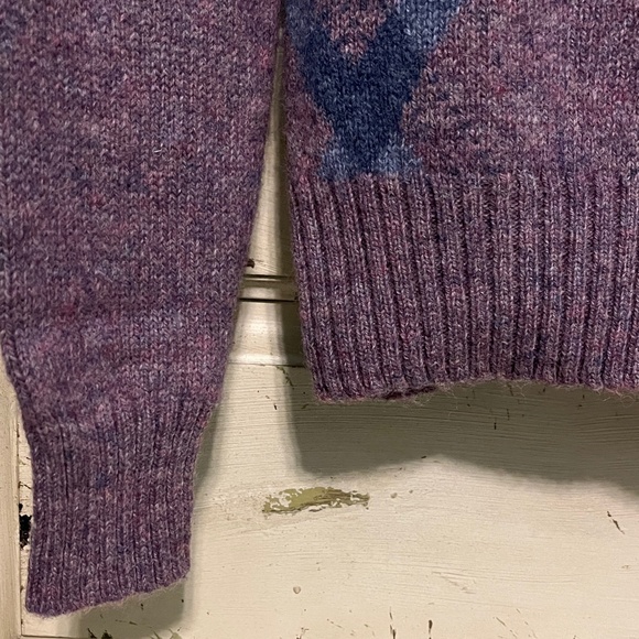 Blake & Manley Men's Plum & Blue Wool Blend Pullover Sweater Size S - Picture 5 of 8